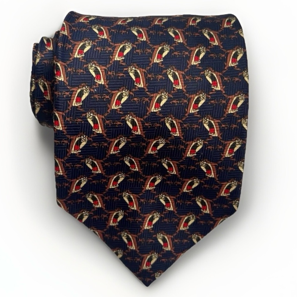 Looney Tunes Taz Cartoon Men’s Tie Blue Novelty Business‎ Casual Retro Necktie